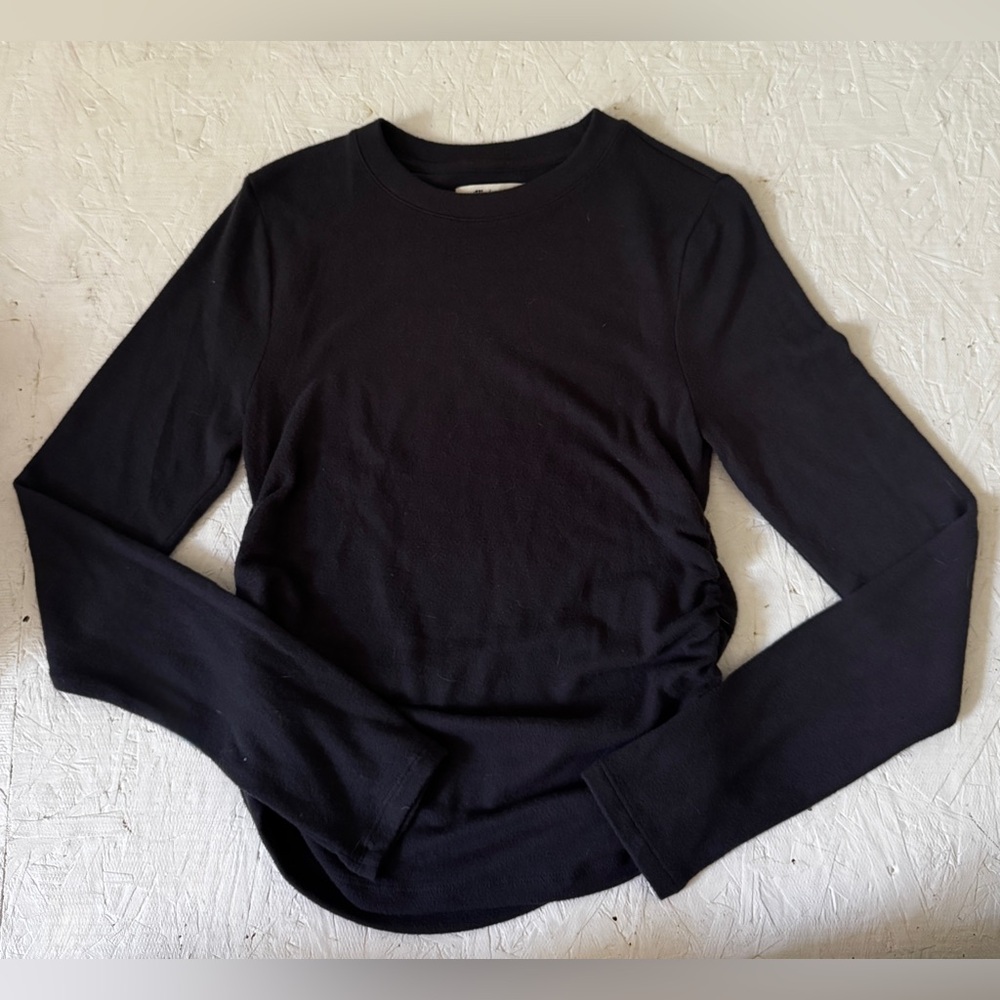 Madewell ruched longsleeve top NWOT